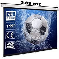 Pantalla Manual Mural de 112&quot-- Dimensiones de la Tela 2 x 2 Metros- cajetin de Acero 2-09 Metros- Pantalla para…